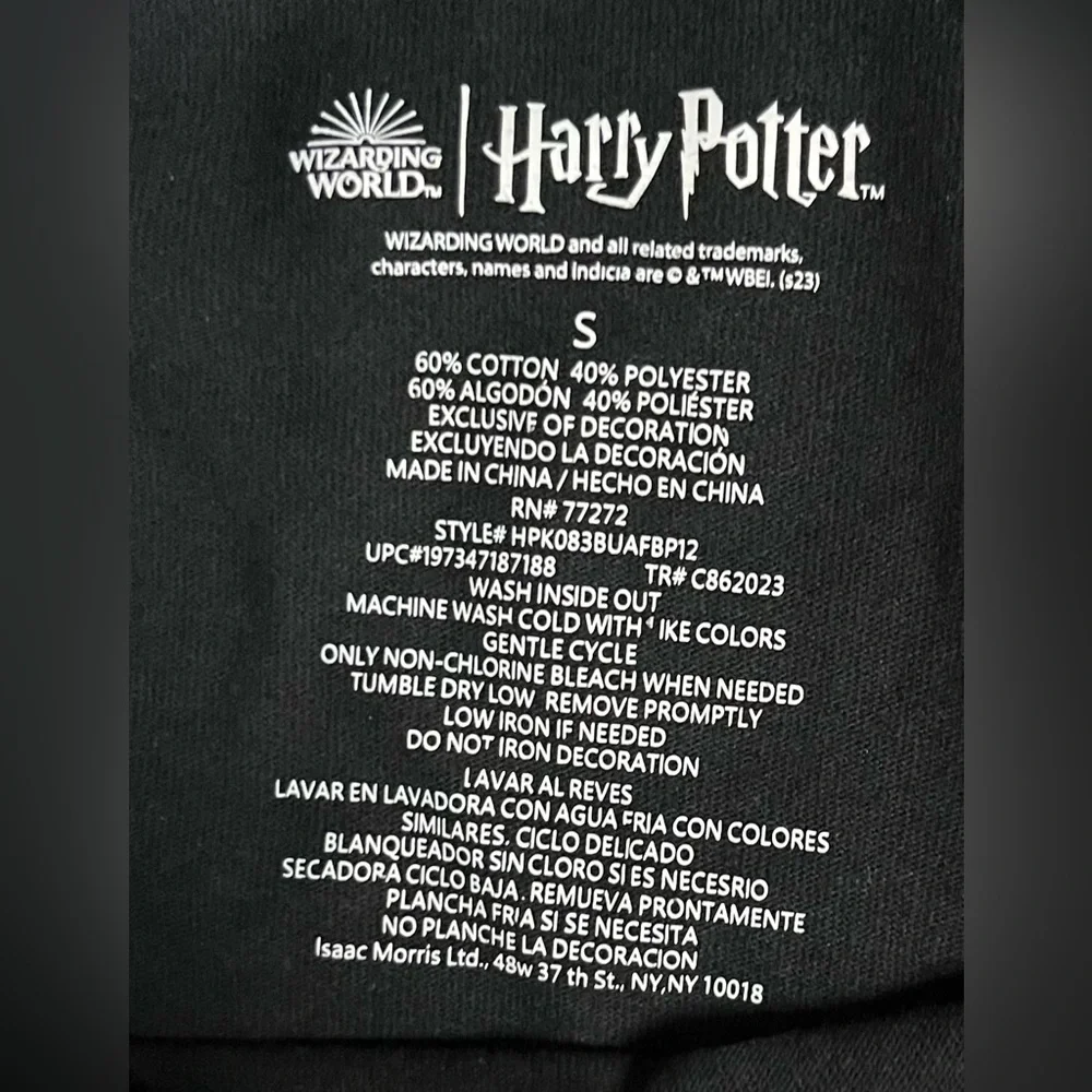 Harry Potter Herbology Hogwarts Graphic Black Print Tee Shirt Unisex Size Small - Picture 5 of 8